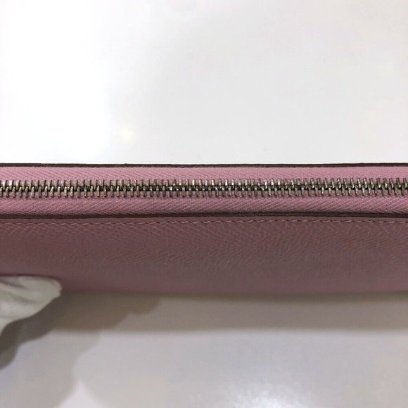 HERMES Azap Long Silk-In Zip Around Long Wallet Epsom Pink Based/SilverHardware - Picture 12 of 16